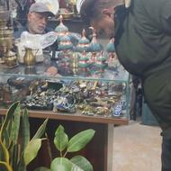 ظروف مسی کارشده با سنگ فیروزه