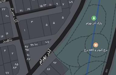 زمین دونبش روبه رو برج کبوتر آذربهرام