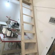 پله چوبی برای بالکن