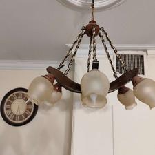 لوستر چوبی شش شاخه