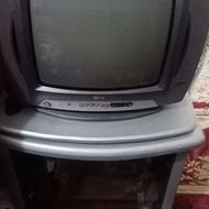 تلویزیون ال جی 14 اینچ همراه با میز تلویزیون