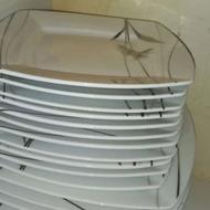 سرویس بشقاب گردو بشقاب چهارگوش