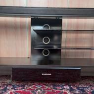 میز تلویزیون شیشه ای و ام دی اف