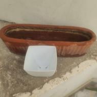 گلدان سفالی قایقی