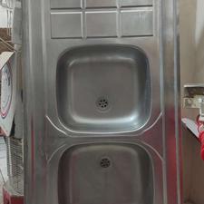 سینک دو لگنه استیل سالم