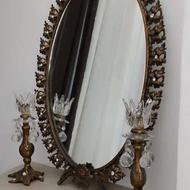 اینه و شمعدان با پایه کنسول