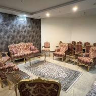 مبل استیل همراه با میز ناهارخوری 8 نفره