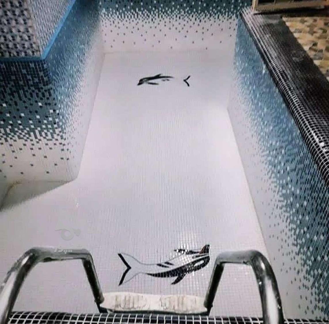 سیمانکاری ونصب سرامیک مینیاتوری استخر و جکوزی ابنما