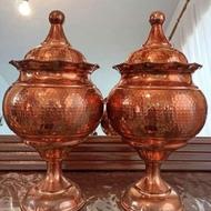 شکلات خوری مس و سماور زغالی برنز