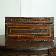 جعبه جواهرات قدیمی تمام خاتم قاجاری عتیقه