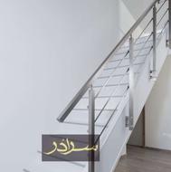 درب ضد سرقت:/“کدLC334”/نرده استیل شیشه‌ای لمینت ضدسرقت