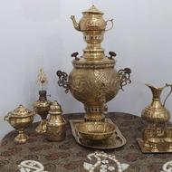 سماور ذغالی و لوازم اطراف