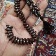 تسبیح کار دست هسته خرما،نقره کوب