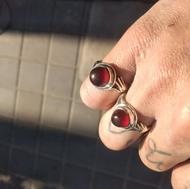 انگشتره نقره قدیمی دست دلبر جفت