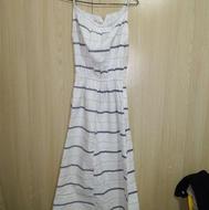 پیراهن سفید ساحلی بلند