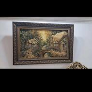 تابلو فرش دستبافت تبریز ،نقش برجسته ،چله ابریشم