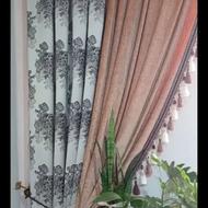 والان پرده کرم قهوه ای