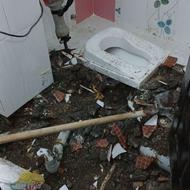 تخریب حمام دستشویی کف خانه دیوار