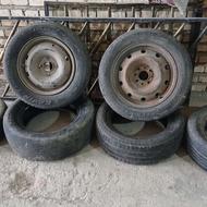 6تا لاستیک پژو و پراید با رینگ سالم