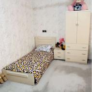 سرویس تخت نوجوان رنگ نسکافه ای کرم همراه پککامل