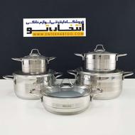 سرویس قابلمه استیل دهوارچه نیچی درب Tمدل S10L