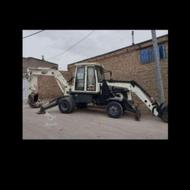 بیل مکانیکی آمیک سه کاره لاستیکی