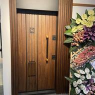 درب ضدسرقت طرح کلاسیک روکش گردو درهادیشهر