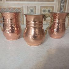 سه عدد سس خوری مسی نانو چکشی اصل زنجان