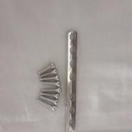 یک دست پلاتین قدیمی پزشکی آلمانی 8سوراخه با 8عدد پیچ فابریک