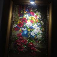 تابلو فرش دستبافت چله ابریشم سایز 52در75