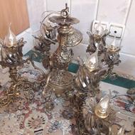 لوستر 4 شاخه 8 شعله 2 عدد