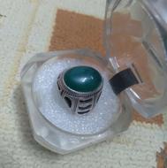 انگشتر نقره ای و عقیق خوب و اصل