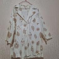 کت لنین طرح دار دکمه دار