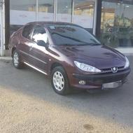 پژو 206 مدل sd v8 1394 بادمجونی