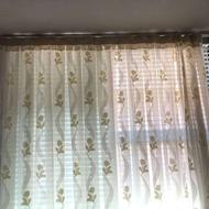 پرده حریر ترک طرح برجسته بهمراه دکور ساتن ترک