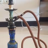 قلیون شیشه ای آبی رنگ