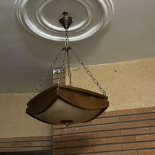 لوستر مربعی چوبی