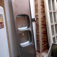 کابینت فلزی هوایی و سینک دست دوم