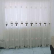 دو عدد پرده حریر ،،برای پنجره هایی با عرض 2متر و 2/5متر