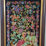 تابلو فرش دستبافت تمام ابریشم قم