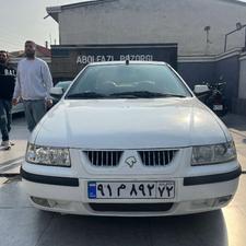 سمند LX EF7 (دوگانه سوز) 1393 سفید بسیار سالم کد25