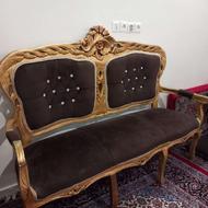 مبلمان 3 نفره تمام چوب محکم نشیمن سالم