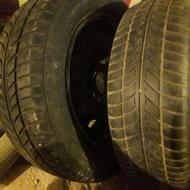 دو عدد رینگ و لاستیک یزد تایر پژو 206