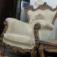 مبل سنگین تمام چوب با 3 عدد میز وسط