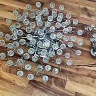 لوستر ده شاخه کریستال و دیوار کوب