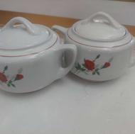 قندون چینی گل قرمز قدیمی