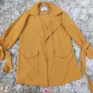 مانتو کتی زرد خردلی