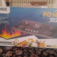 گاز 5شعله صفحه ای صفحه شیشه