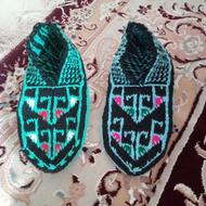 گیوه یا همون پاپوش و جوراب ساق بلند کاموای دست بافت اسپرت