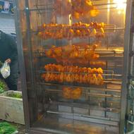 دستگاه فر جوجه گردان مرغ بریان